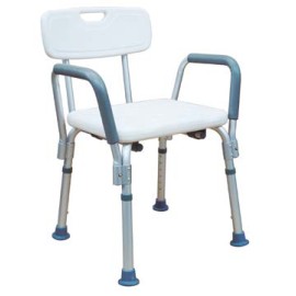 SILLA PARA DUCHA CON RESPALDO Y DESCANSABRAZOS