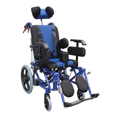 SILLA DE RUEDAS PCI INFANTIL CON ASIENTO Y RESPALDO RECLINABLE